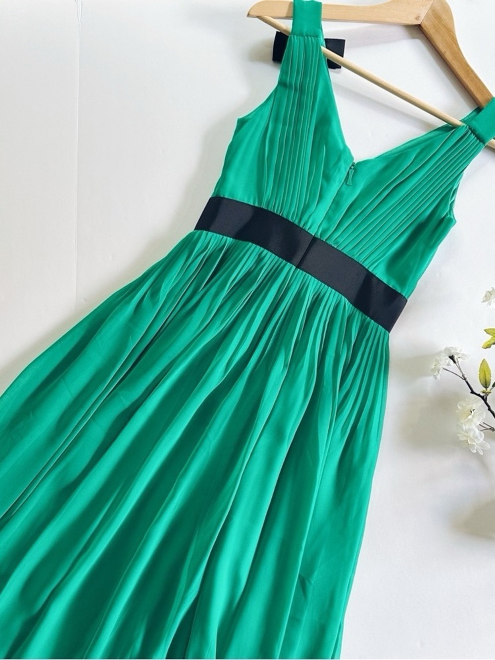 NEW Kate Spade Emerald Ring Green Chiffon Dress - Picture 5 of 14
